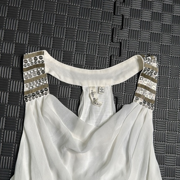 Robbi & Nikki by Robert Rodriguez White Halter Sheath Mini Dress - Picture 3 of 8